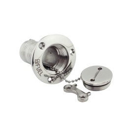 FUEL KEY Screw cap 38mm / 1.5inch 316 AISI Etched Deck Filler FUEL KEY Screw cap 38mm / 1.5inch 316 AISI Etched Deck Filler