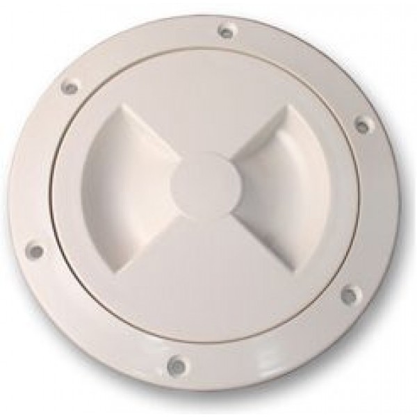 Deck Hatch 155mm or 6" Int 203mm or 8" Ext appx WHITE Round Boat 