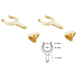 2x Ivory Rowlocks Inc Side Mounts 2x Ivory Rowlocks Inc Side Mounts