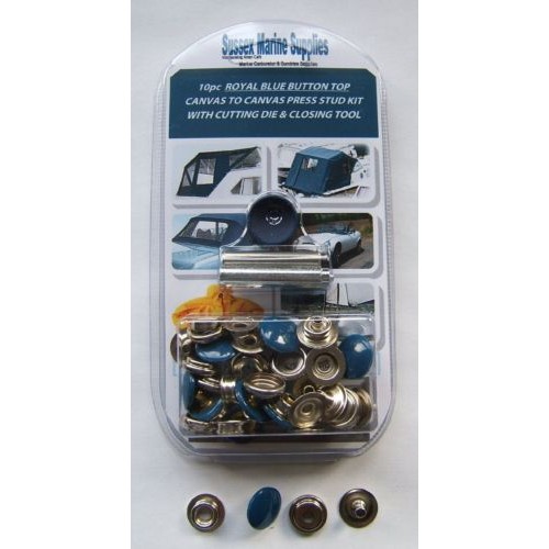 ROYAL BLUE CAP Canvas To Canvas Press Studs