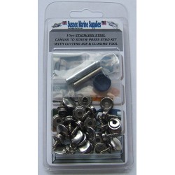 Stainless Steel 10pc Repair Kit Canvas To Screw Stainless Steel 10pc Repair Kit Canvas To Screw