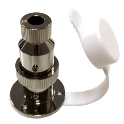 4-Pin 3A Plug & Chromed Brass Socket, weatherproof cap. 4-Pin 3A Plug & Chromed Brass Socket, weatherproof cap.
